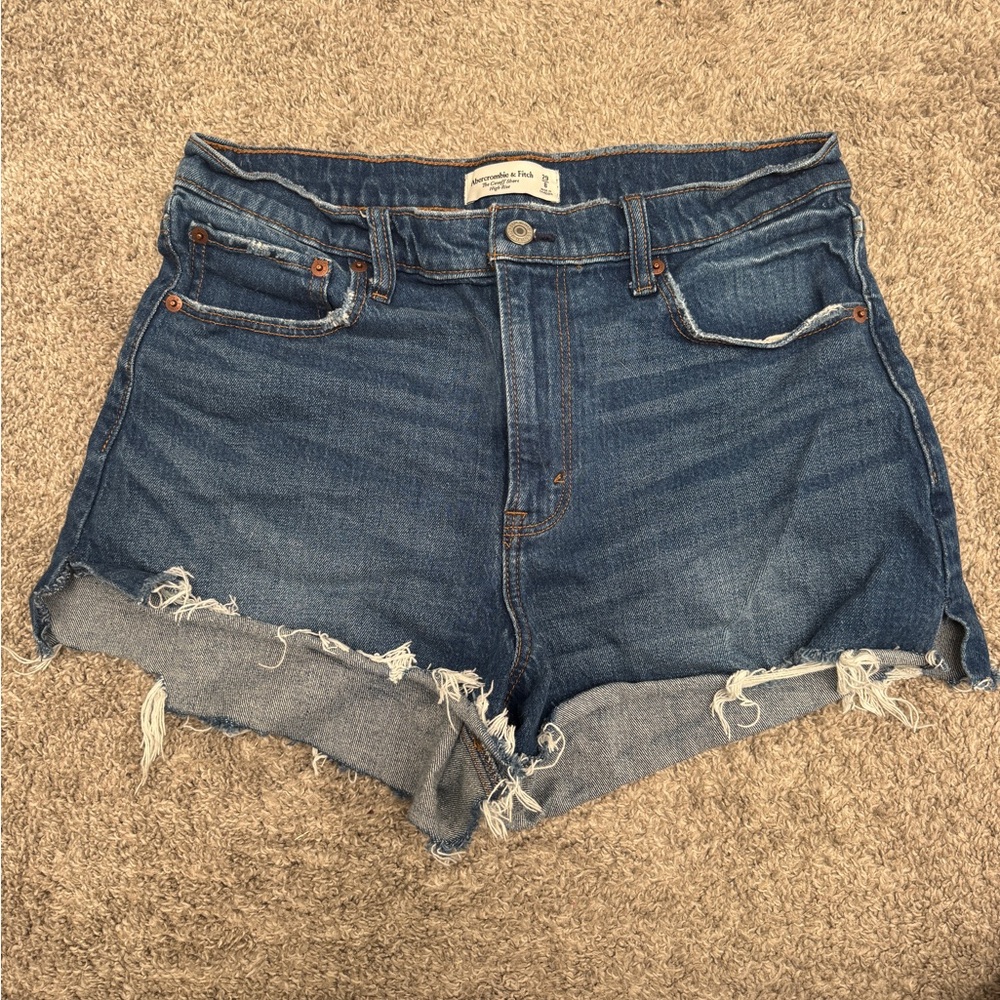Abercrombie & Fitch High Rise Cutoff Jean Shorts